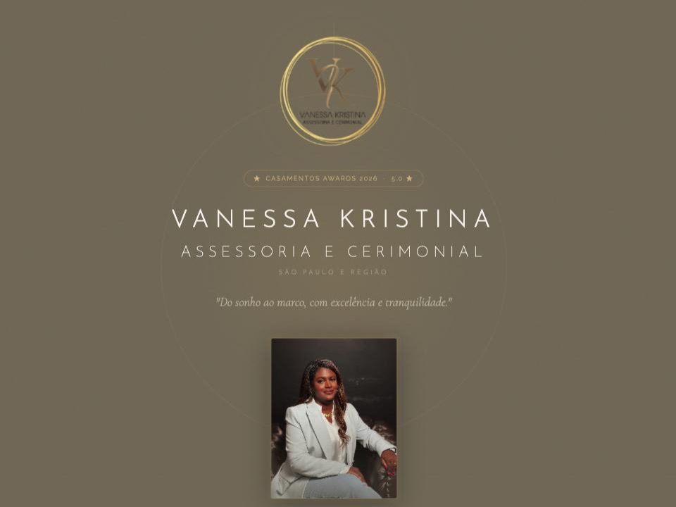 Landing page da Vanessa Kristina Assessoria e Cerimonial